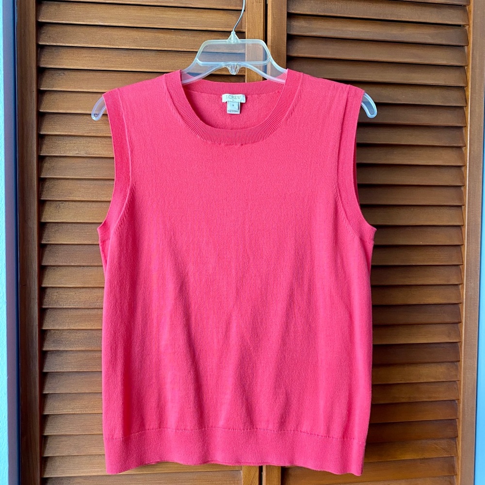 J Crew Caryn Cardigan shell - coral pink - size M